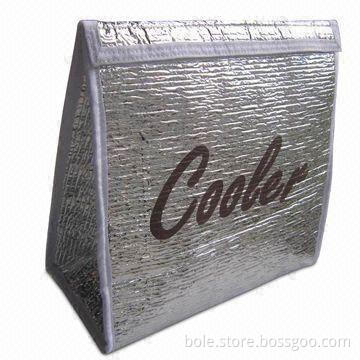 Aluminum Foil Cooler Bag with Simple Design Velcro Closure, Good Cooling Effect, Reach Food Standard